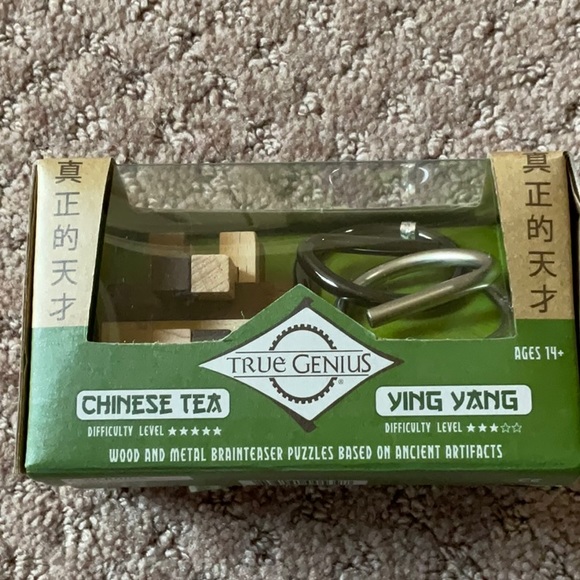 🌷TRUE GENIUS WOOD AND METAL BRAIN TEASER PUZZLES NWT - Picture 1 of 2